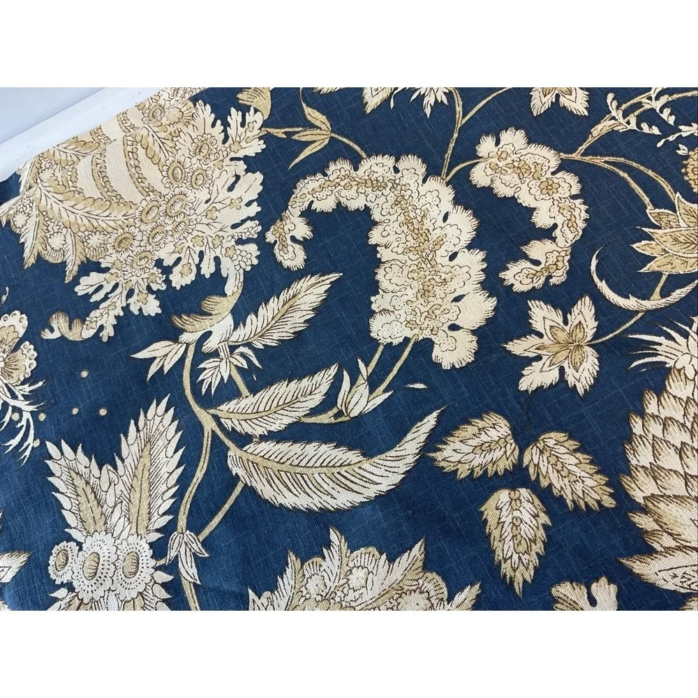 Pottery‎ Barn Margaret Linen Blend Shower Curtain 72''  Blue HTF Rare